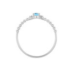 Bague Noria Or Blanc Topaze Et Oxyde De Zirconium - Bagues solitaires Femme | Histoire d&rsquo;Or