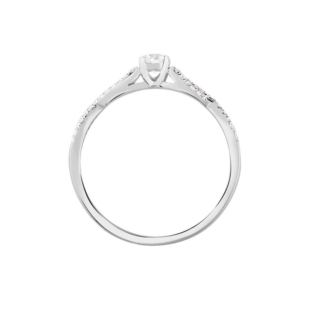 Bague Solitaire Livia Or Blanc Diamant - Bagues solitaires Femme | Histoire d&rsquo;Or