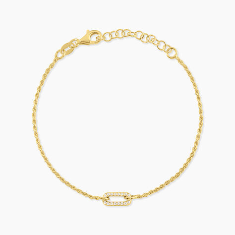 Bracelet Lucienne Argent Jaune Oxyde De Zirconium - Bracelets Femme | Histoire d&rsquo;Or
