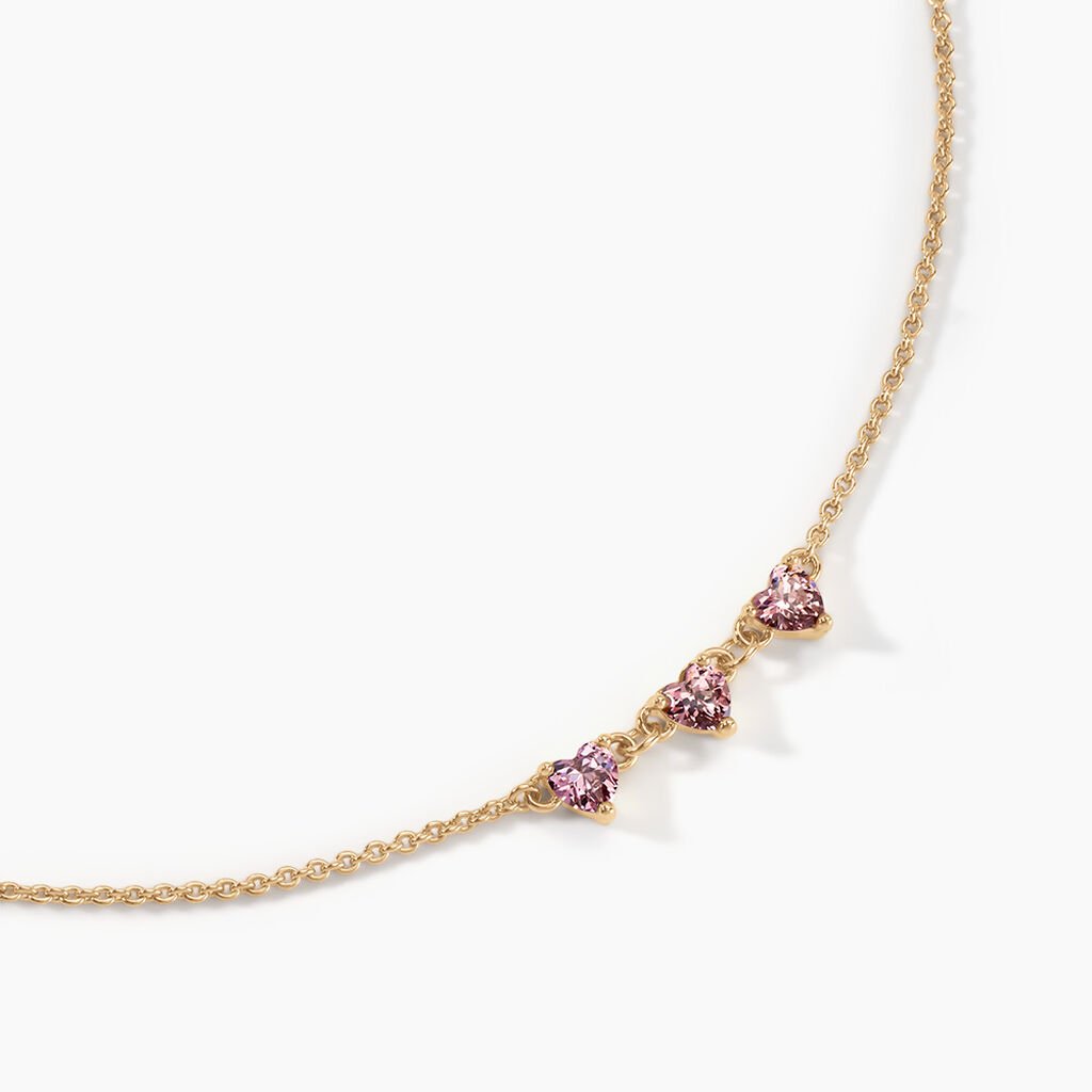 Collier Poésie Rosée Plaque Or Jaune Oxyde De Zirconium - Colliers Femme | Histoire d’Or