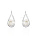 Boucles D'oreilles Pendantes Loren Argent Blanc Perle De Culture - Boucles d'oreilles fantaisie Femme | Histoire d’Or