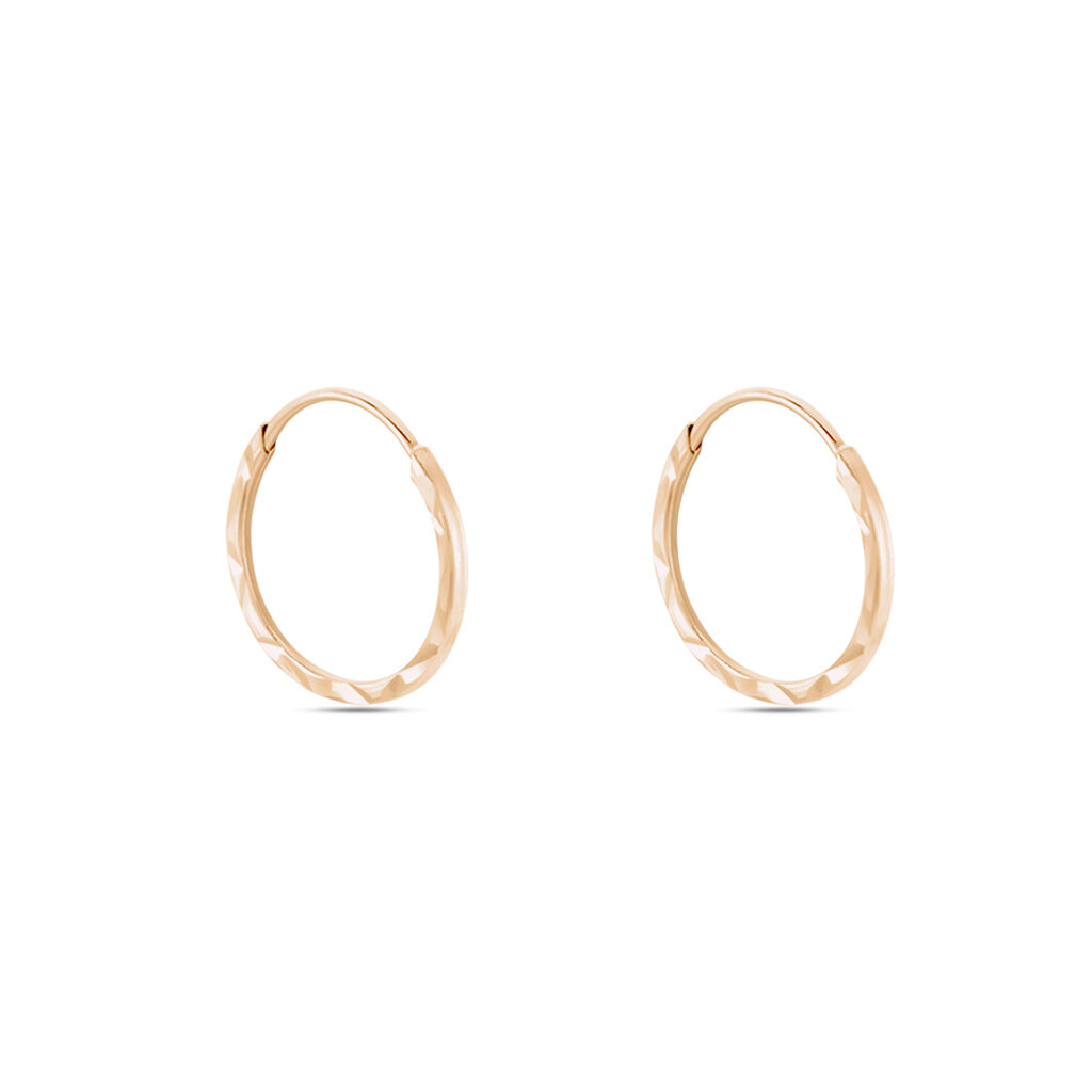 Créoles Valerina Or Rose - Boucles d'oreilles créoles Femme | Histoire d’Or