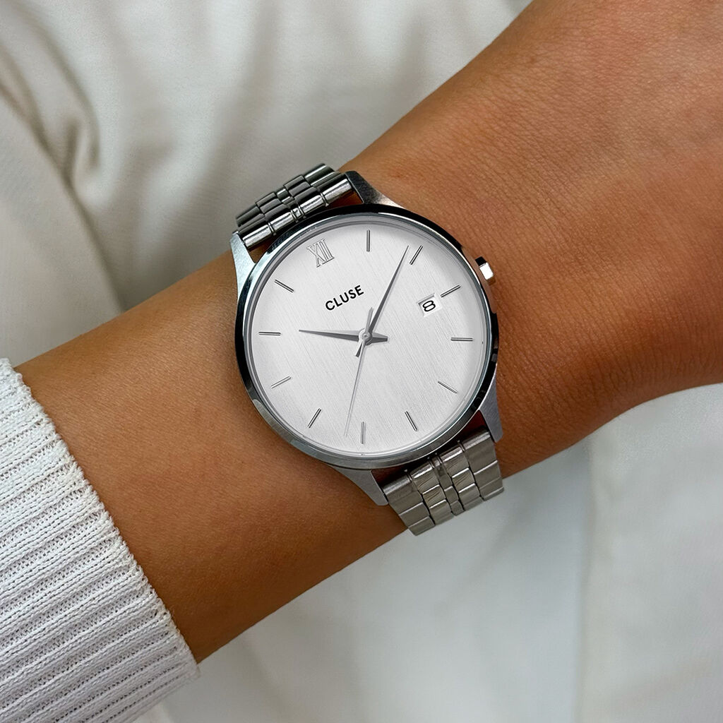 Montre Cluse Minuit Date Argenté - Montres Femme | Histoire d’Or
