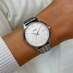 Montre Cluse Minuit Date Argent&eacute; - Montres Femme | Histoire d&rsquo;Or