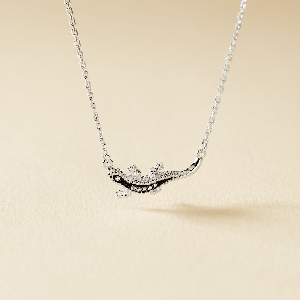 Collier Oya Argent Blanc Oxyde De Zirconium - Colliers fantaisie Femme | Histoire d&rsquo;Or