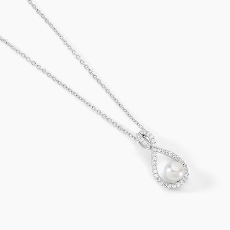 Collier Rozane Argent Blanc Perle De Culture Et Oxyde De Zirconium - Colliers fantaisie Femme | Histoire d’Or