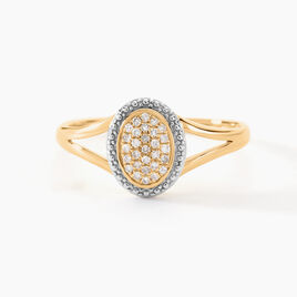 Bague Or Jaune Finola Diamants - Bagues avec pierre Femme | Histoire d’Or