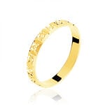 Alliance Marya Carree Diamantee Ruban Plat Or Jaune - Alliances Unisex | Histoire d&rsquo;Or