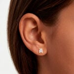 Boucles D'oreilles Puces Emerica Ours 0 Or Jaune Strass - Clous d'oreilles Enfant | Histoire d&rsquo;Or