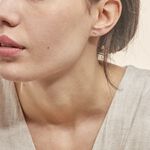 Boucles D'oreilles Puces Cassy Fleur Or Blanc Oxyde De Zirconium - Clous d'oreilles Femme | Histoire d&rsquo;Or