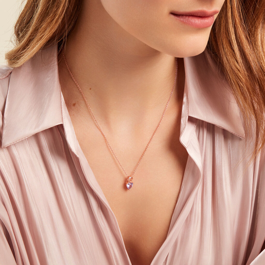 Collier Atieno Argent Rose Oxyde De Zirconium - Colliers fantaisie Femme | Histoire d’Or
