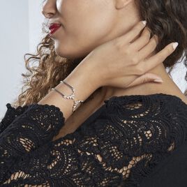 Bracelet Jonc Mahely Argent Blanc Oxyde De Zirconium - Bracelets joncs Femme | Histoire d’Or