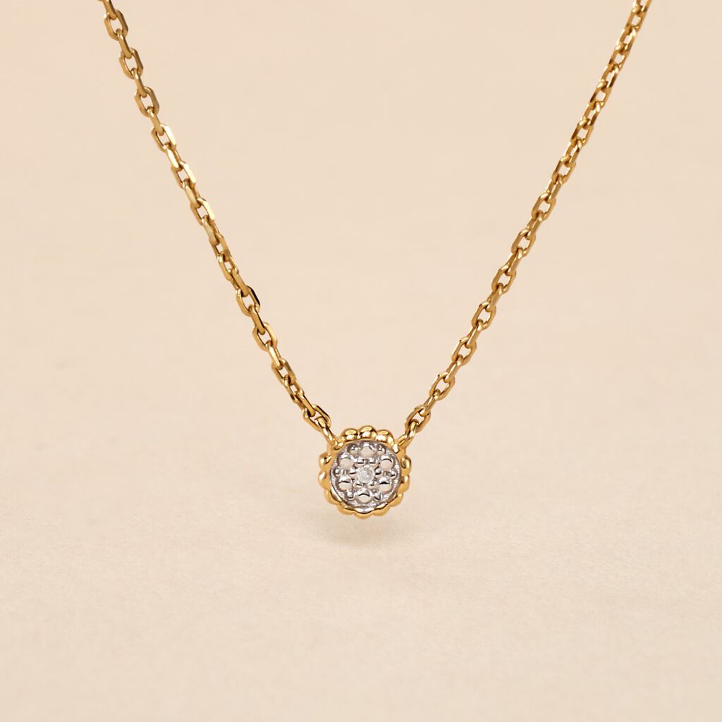 Collier Mon Premier Diamant Or Jaune Diamant - Colliers Femme | Histoire d&rsquo;Or