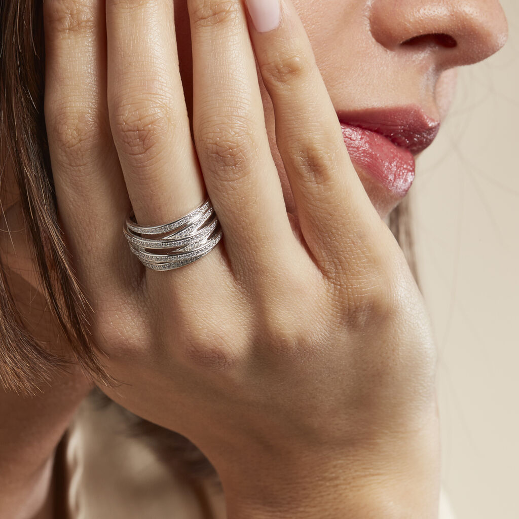 Bague Caledonia Argent Blanc Oxyde De Zirconium - Bagues avec pierre Femme | Histoire d’Or