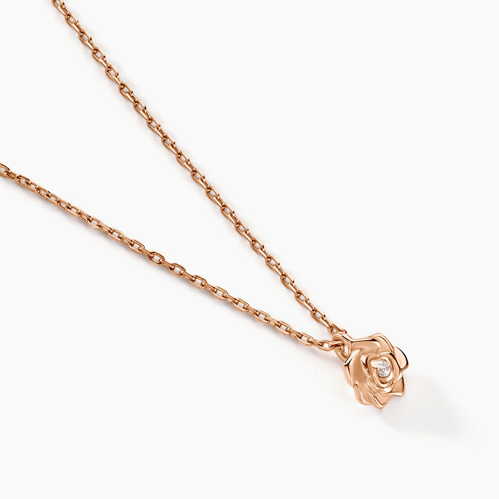 Collier Jannea Argent Rose Oxyde De Zirconium