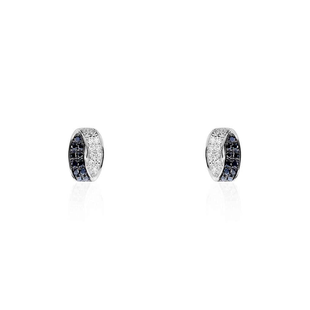 Boucles D'oreilles Puces Urania Or Blanc Diamant - Clous d'oreilles Femme | Histoire d’Or