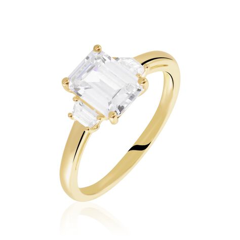 Bague Plaqué Or Quanton Oxyde De Zirconium - Bagues solitaires Femme | Histoire d’Or