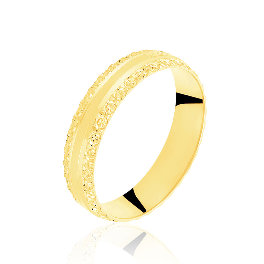 Histoire D Or Alliance Homme Et Femme Alliances Or Sans pierre Ruban plat Jaune 375/1000 - B3AFJW0380G
