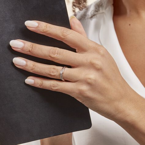 Bague Selene Or Blanc Diamant - Bagues solitaires Femme | Histoire d’Or