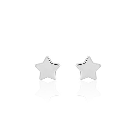 Boucles D'oreilles Puces Astre Argent Blanc - Boucles d'oreilles fantaisie Femme | Histoire d&rsquo;Or