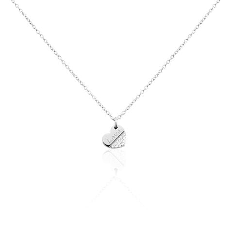 Collier Argent Blanc Alphonzo Oxydes De Zirconium - Colliers fantaisie Femme | Histoire d&rsquo;Or