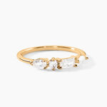 Bague Estela Plaque Or Jaune Oxyde De Zirconium - Bagues solitaires Femme | Histoire d&rsquo;Or