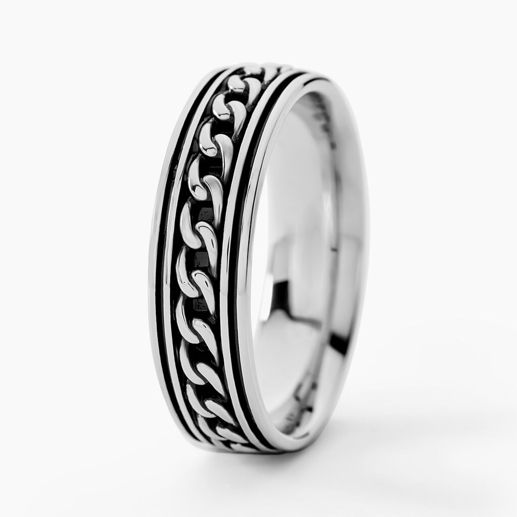 Bague Balthazar Argent Blanc - Bagues Homme | Histoire d’Or