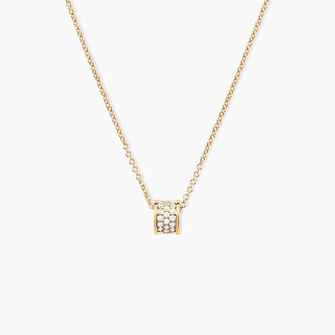 Collier Gia Plaqu&eacute; Or Jaune Oxyde De Zirconium - Colliers fantaisie Femme | Histoire d&rsquo;Or