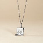 Pendentif Zodiaque Parchemin Argent Blanc - Pendentifs Zodiaque Famille | Histoire d&rsquo;Or
