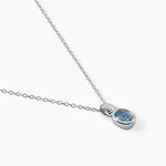 Collier Elowen Argent Blanc Pierre De Synthese - Colliers fantaisie Femme | Histoire d&rsquo;Or
