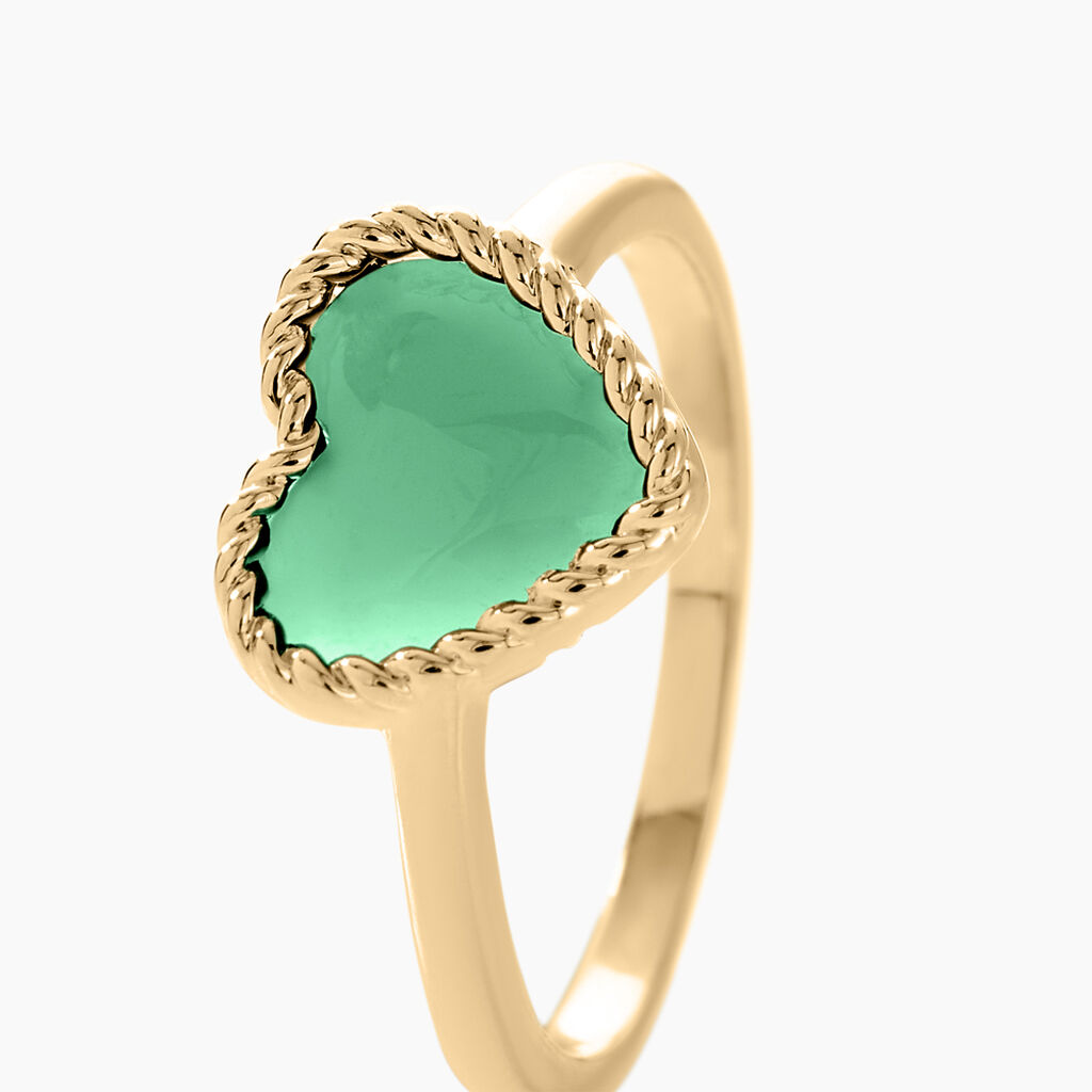 Bague Par Amour Plaque Or Jaune Agate - Bagues solitaires Femme | Histoire d’Or
