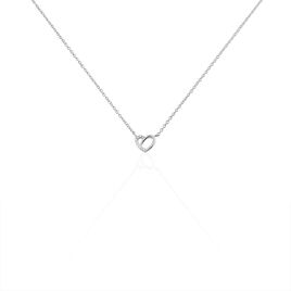 Collier Dorthea Argent Blanc Oxyde De Zirconium - Colliers Coeur Femme | Histoire d’Or