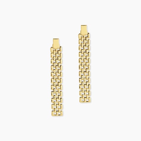 Boucles D'Oreilles Pendantes Allure Argent Jaune - Boucles d'oreilles pendantes Femme | Histoire d&rsquo;Or
