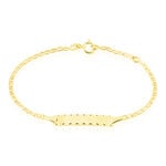 Bracelet Identit&eacute; Esta Maille For&ccedil;at Or Jaune - Bracelets Communion Enfant | Histoire d&rsquo;Or