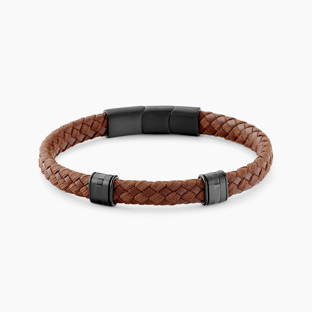 Bracelet Jourdan Cordon Marron - Bracelets cordon Homme | Histoire d&rsquo;Or