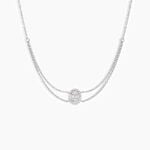 Collier Baroque Party Argent Blanc Oxyde De Zirconium - Ras de cou Femme | Histoire d&rsquo;Or
