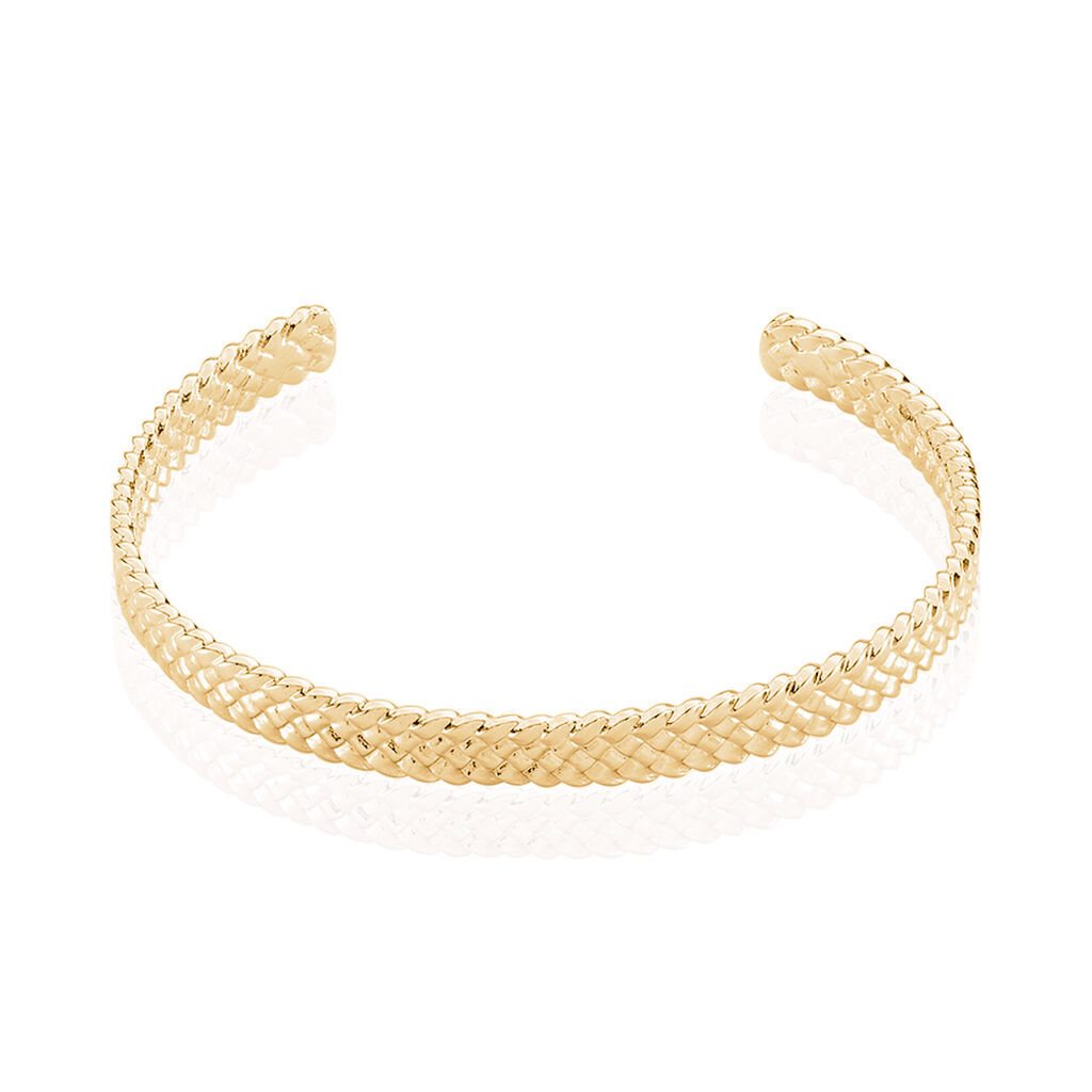 bracelet jonc lilya plaquã© or jaune
