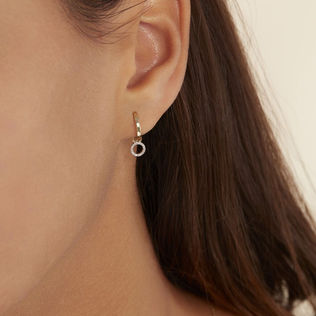 Créoles Or Jaune Gaila Diamants - Boucles d'oreilles créoles Femme | Histoire d’Or