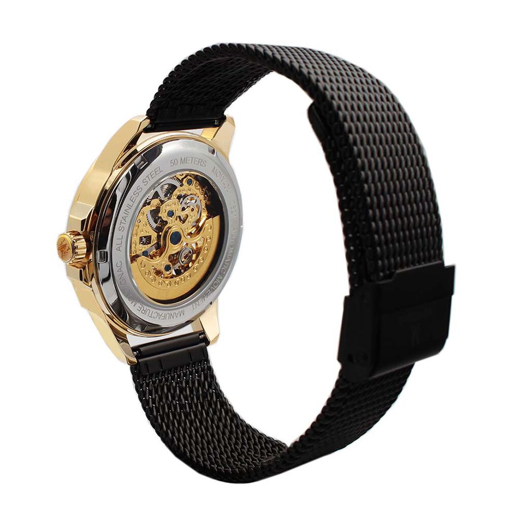 Montre Montignac Round Automatique Noir - Montres Homme | Histoire d’Or
