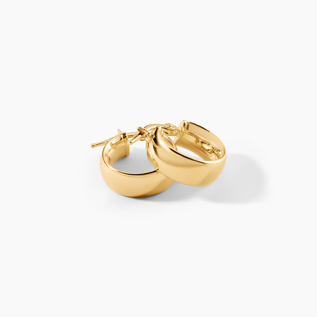 Cr&eacute;oles Terezia Argent Dor&eacute; A L'Or 750/1000 - Boucles d'oreilles cr&eacute;oles Femme | Histoire d&rsquo;Or
