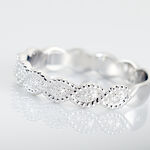 Alliance Marielle Ruban Plat Or Blanc - Alliances Unisex | Histoire d&rsquo;Or