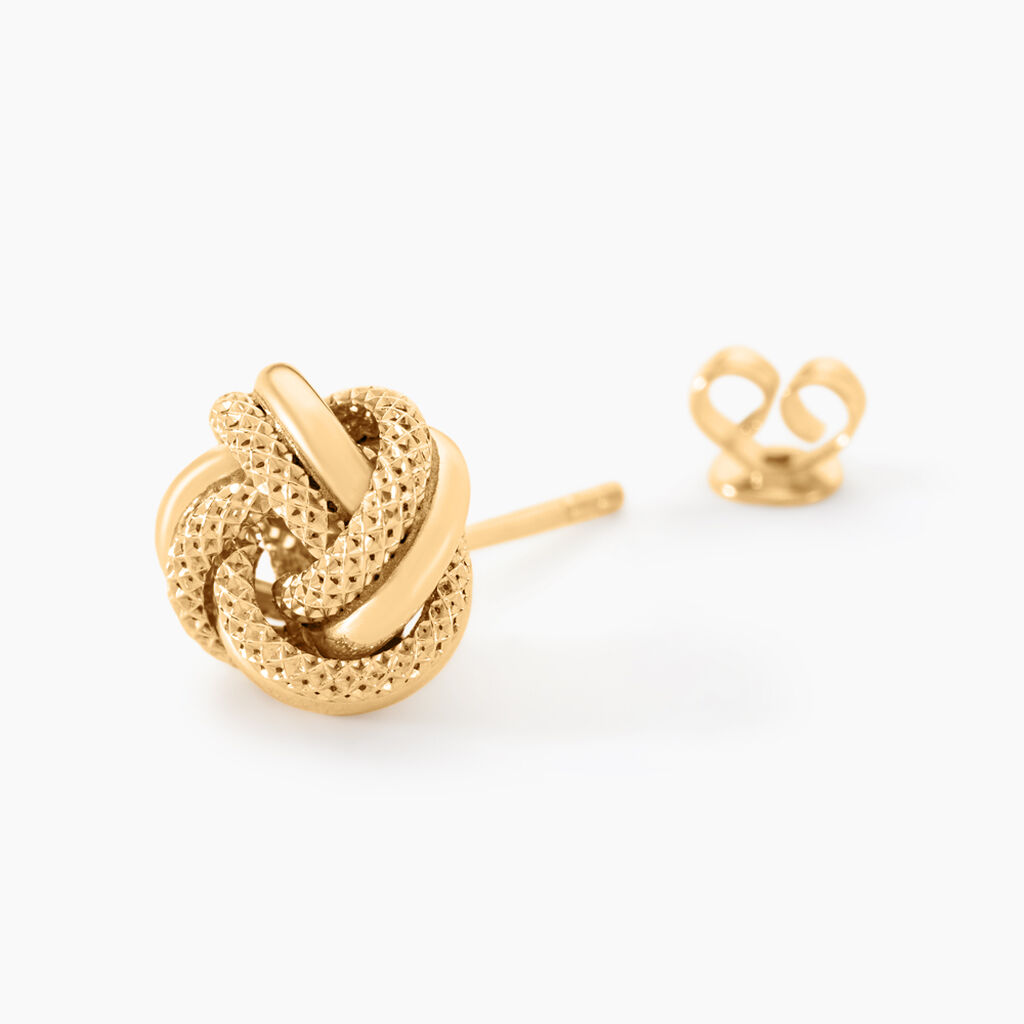 Boucles D'oreilles Puces Or Jaune Guermana - Clous d'oreilles Femme | Histoire d’Or