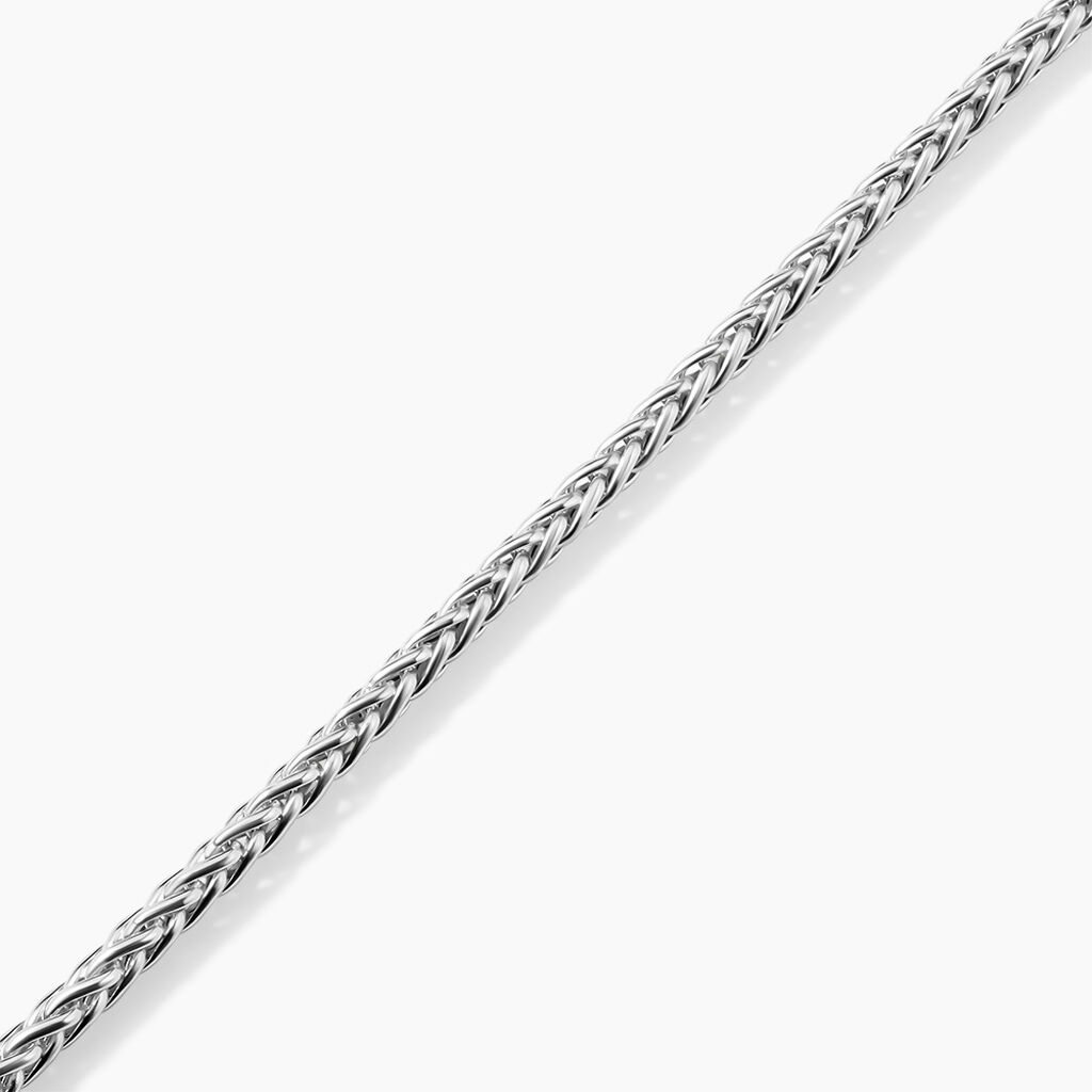 Bracelet Jany Maille Palmier Or Blanc - Bracelets cha&icirc;ne Femme | Histoire d&rsquo;Or