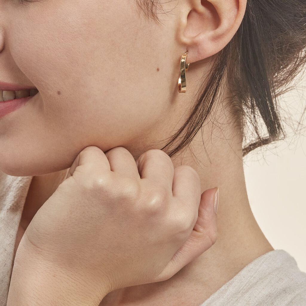 Créoles Silla Or Jaune - Boucles d'oreilles créoles Femme | Histoire d’Or