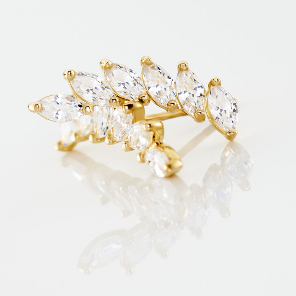 Bijoux D'oreilles Resa Or Jaune Oxyde De Zirconium - Ear cuffs Femme | Histoire d’Or