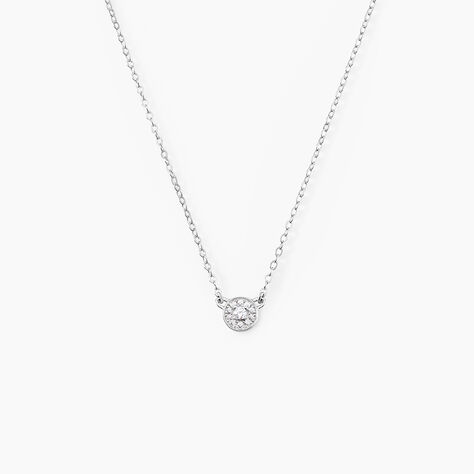 Collier Argent Blanc Auxana Oxyde De Zirconium - Colliers fantaisie Femme | Histoire d&rsquo;Or