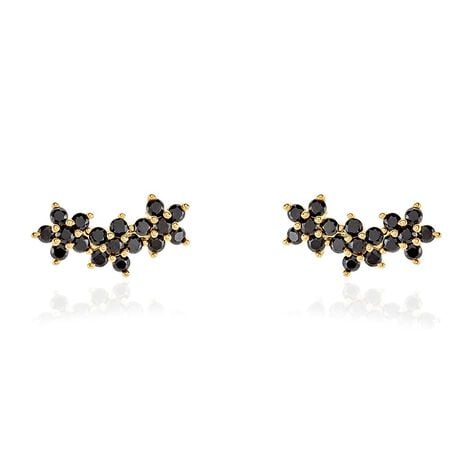 Bijoux D'oreilles Midnight Royalty Plaqué Or Jaune Oxyde De Zirconium - Boucles d'oreilles fantaisie Femme | Histoire d’Or