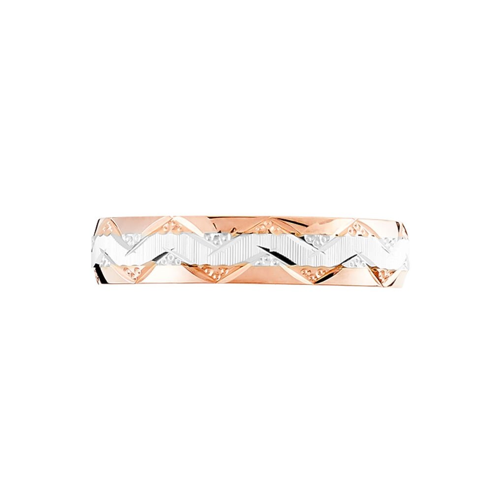 Alliance Clotilde Ruban Plat Or Bicolore - Alliances Unisex | Histoire d’Or