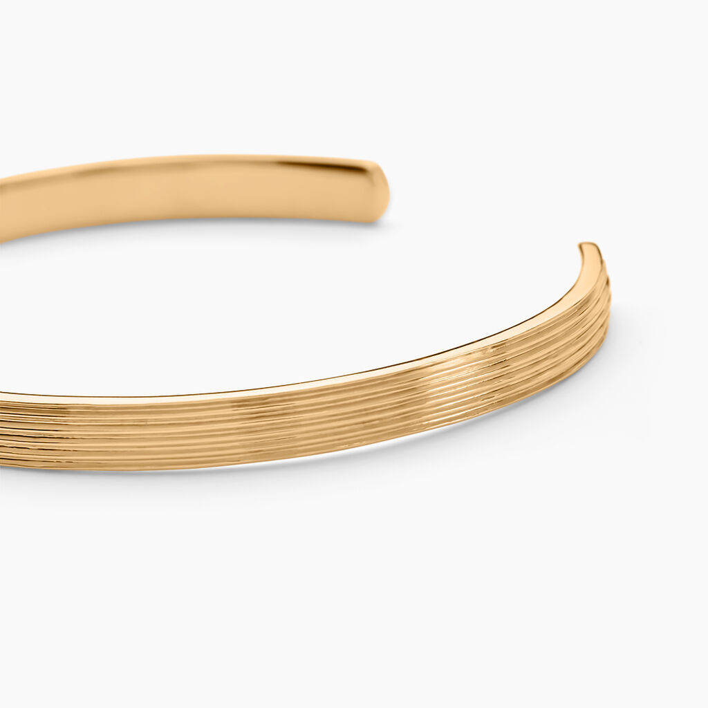 Bracelet Jonc Ensoleillée Plaqué Or Jaune - Bracelets joncs Femme | Histoire d’Or