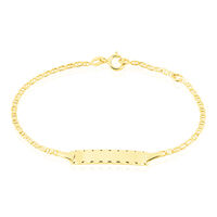 Bracelet Identité Esta Maille Forçat Or Jaune